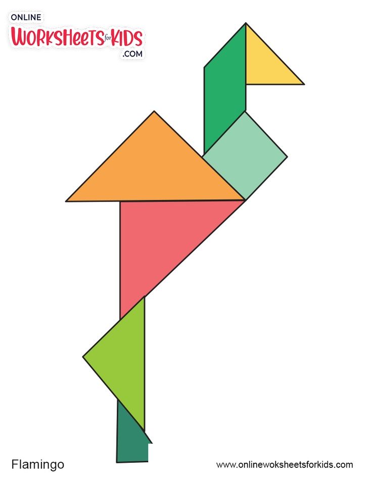 Tangram Birds Worksheets For Grade 1-3