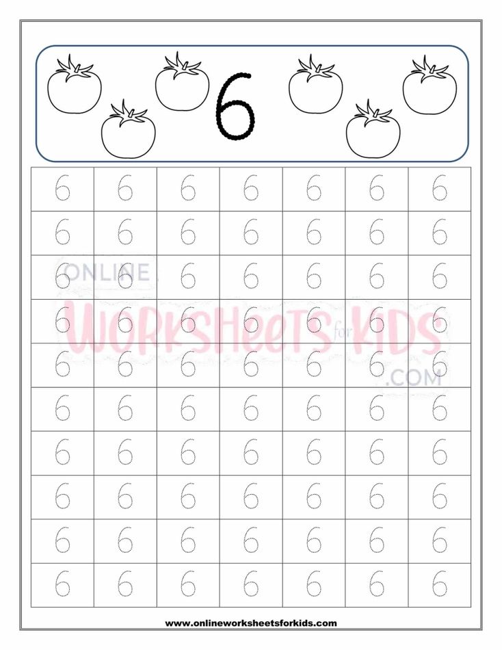 Number Tracing Worksheets For Preschool 6