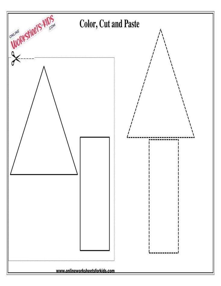 Cut And Paste Shapes Triangle And Rectangle 1