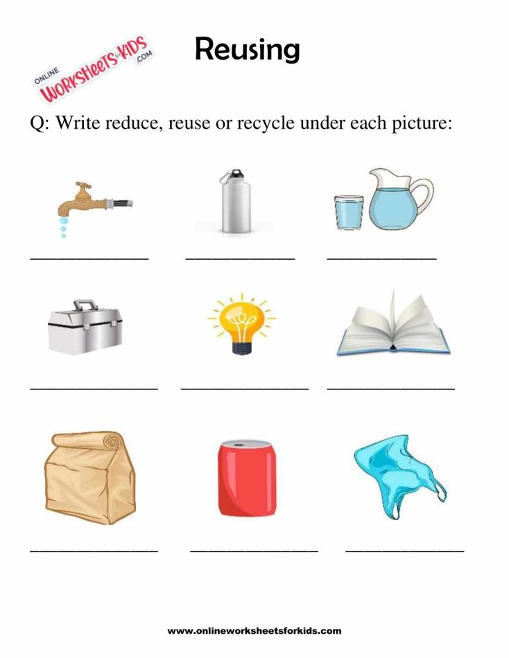 Reduce Reuse Recycle Worksheets For 1st Grade 19