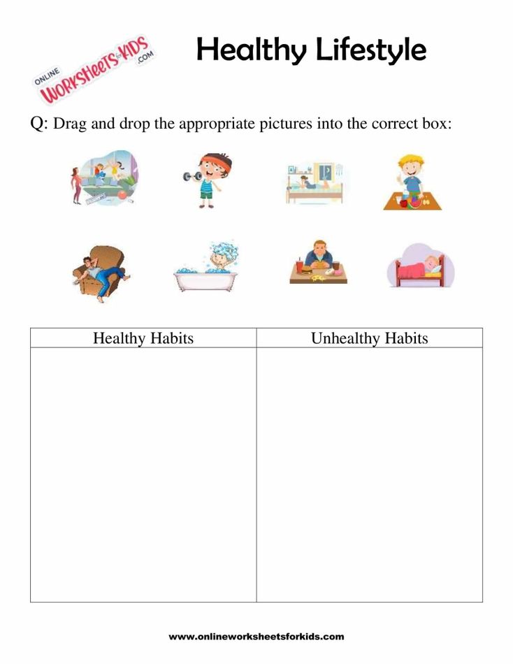 Healthy Lifestyle Worksheets For Grade 1-3
