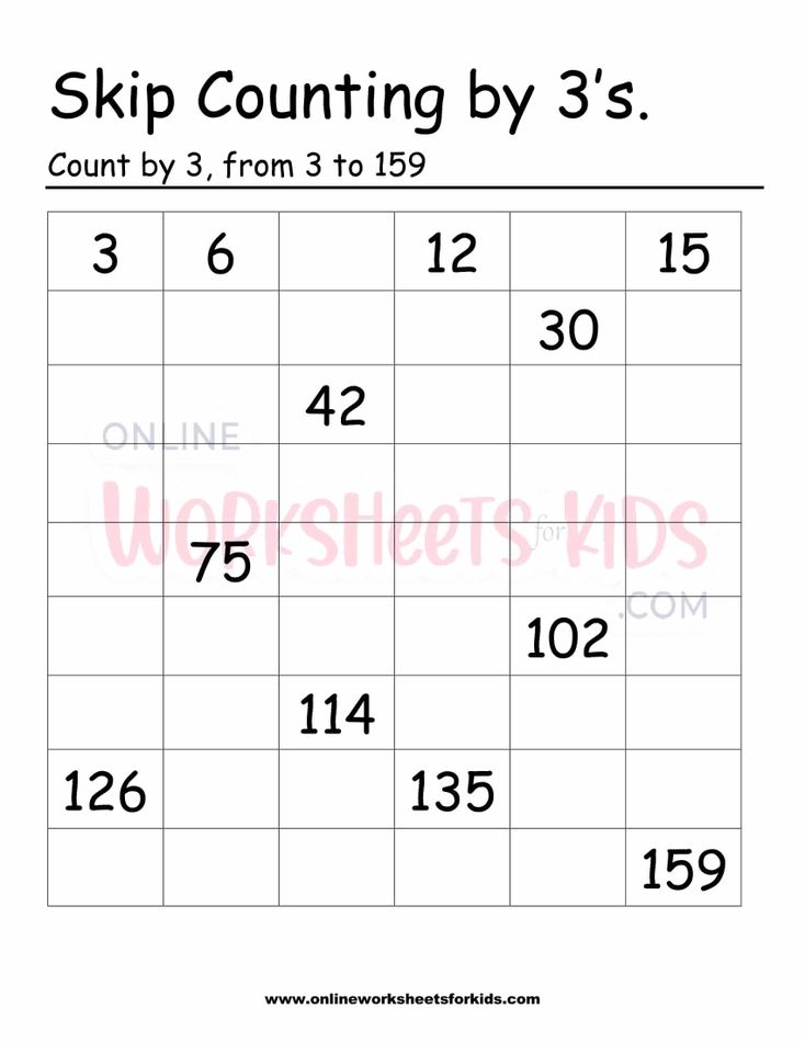 Skip Counting Worksheets 4