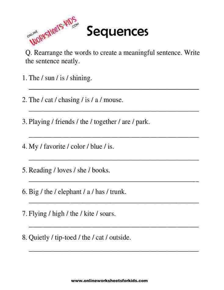 Sequence Worksheets 01