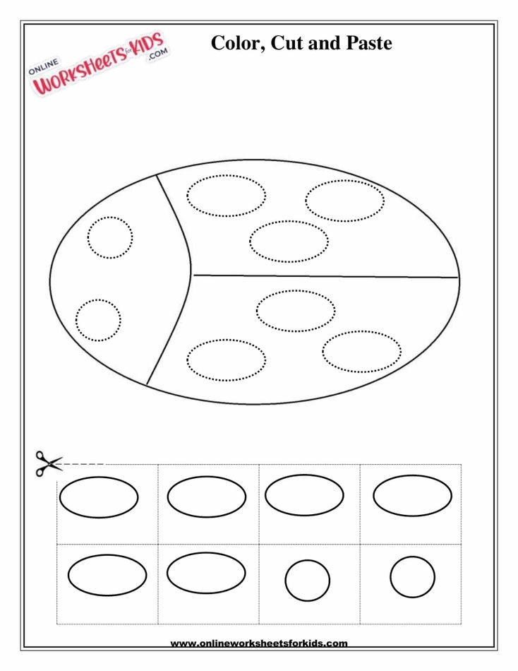 Cut And Paste Shapes Circle And Oval 1