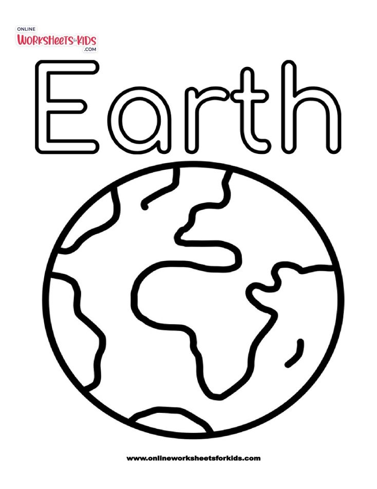 Planets Coloring Worksheet - Earth