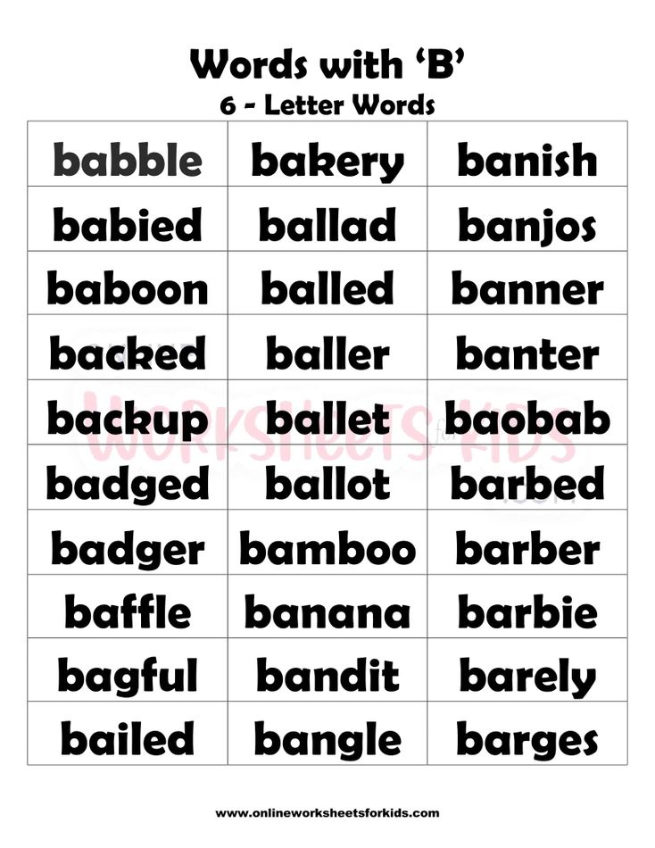 6 Letter Words That Begins With B-1