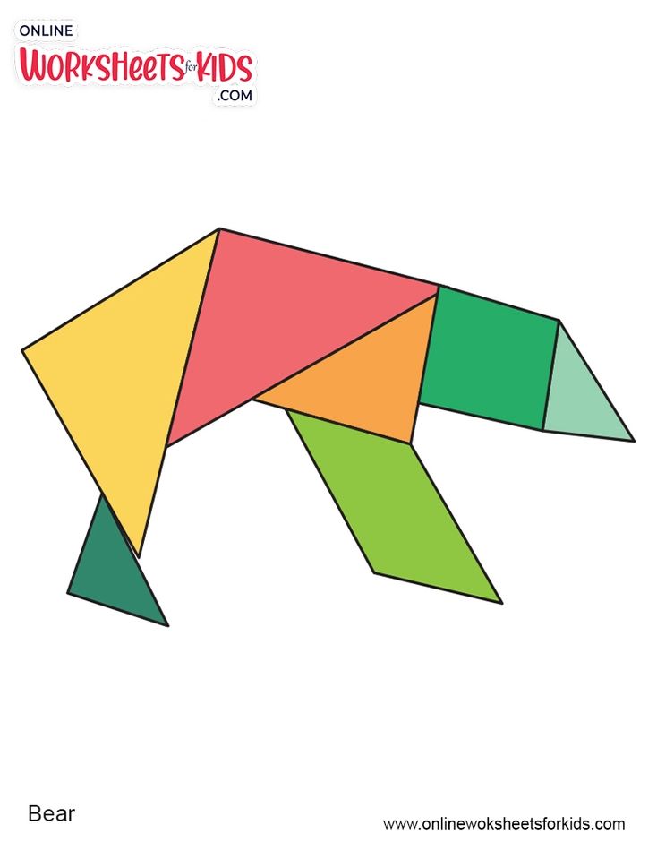 Tangram Animal Worksheets For Grade 1-1