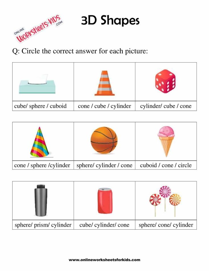 3D Shapes Worksheets 1st Grade 9