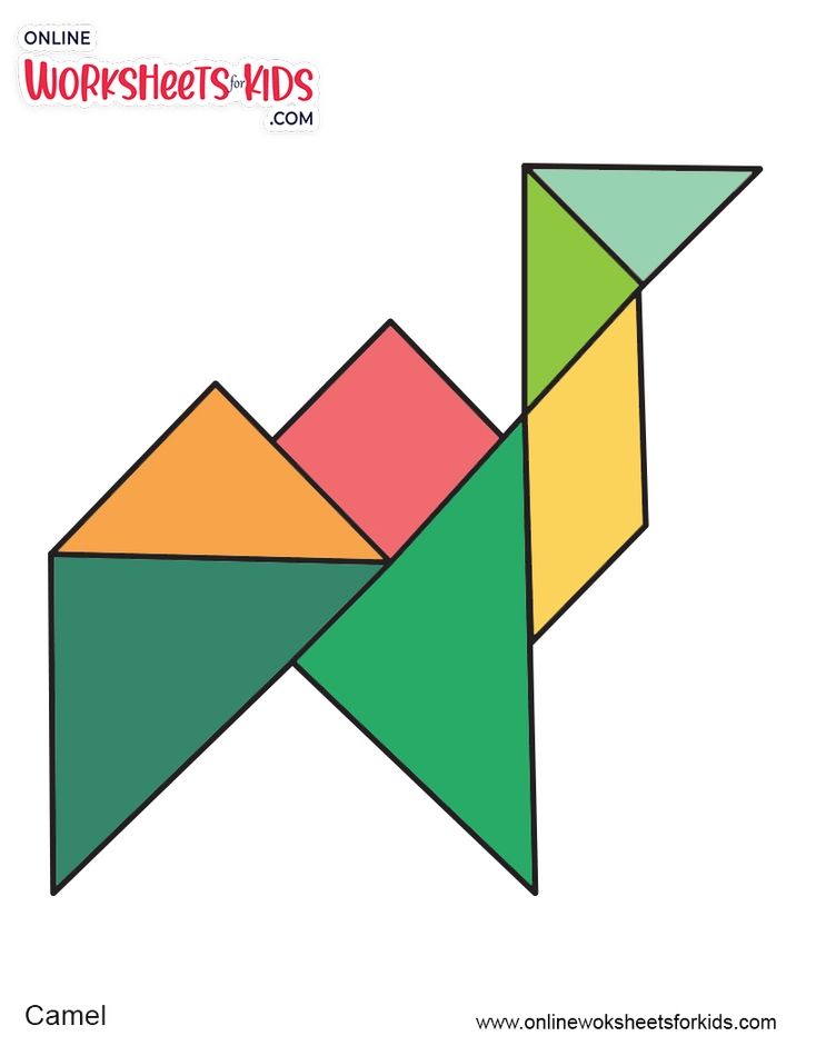 Tangram Animal Worksheets For Grade 1-2