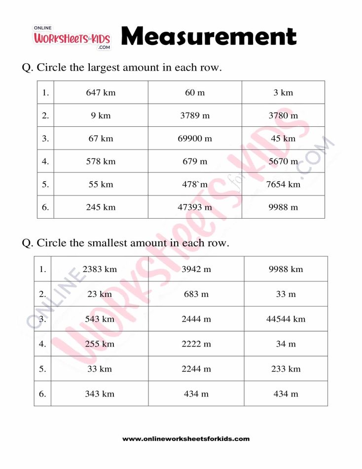 Measurement Worksheet Grade 3-04