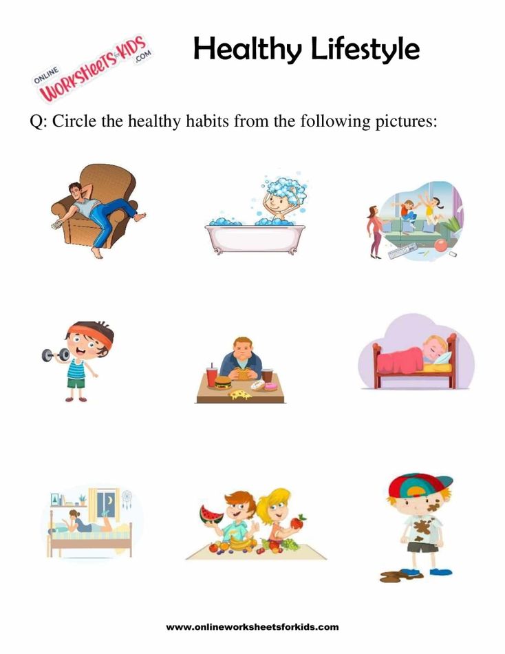 Healthy Lifestyle Worksheets For Grade 1-4