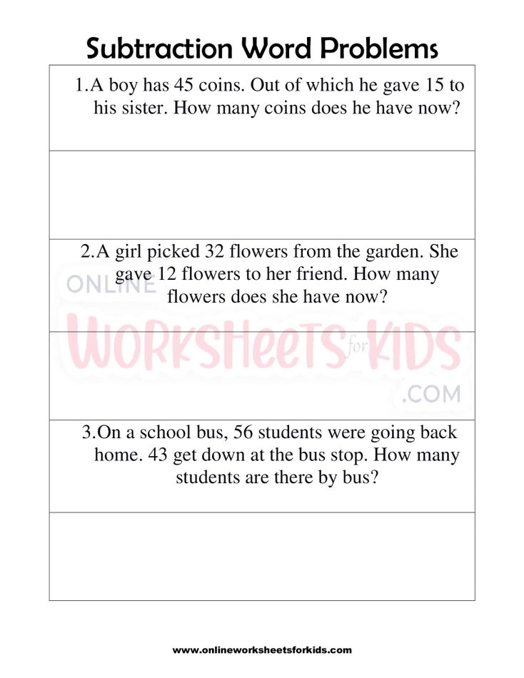 Subtraction Word Problems First Grade 4