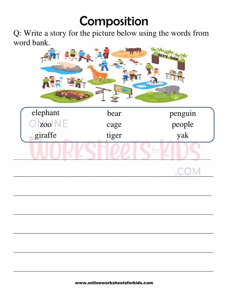 Composition Worksheets For Grade 1-3