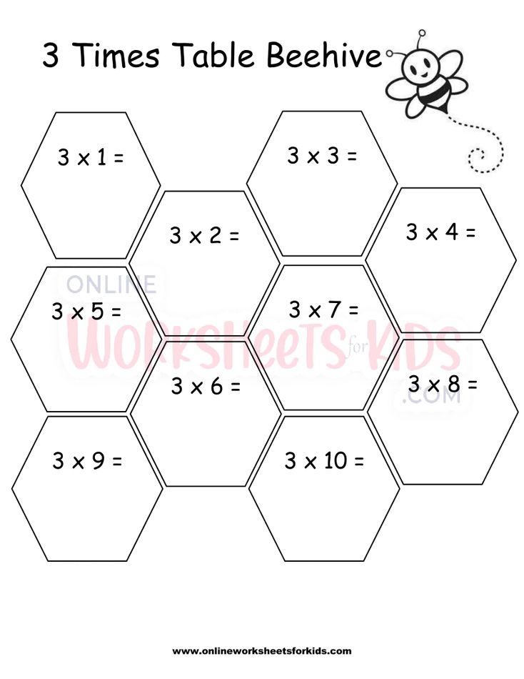 3 Times Table Beehive