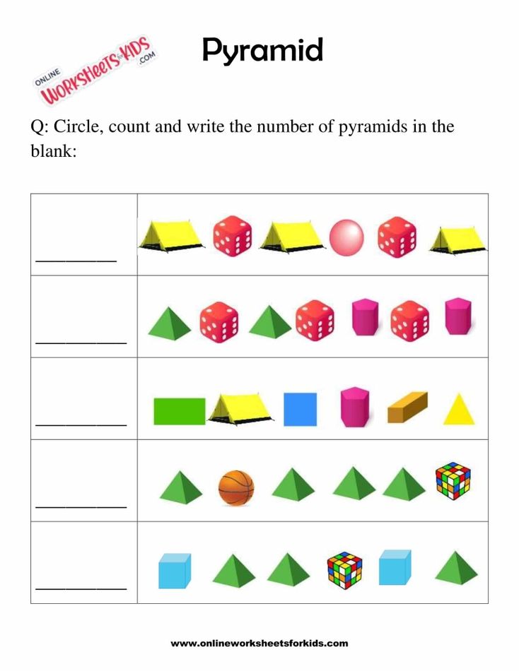 Pyramid Worksheet For Grade 1-3