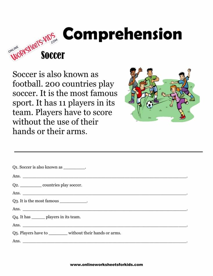 Comprehension Worksheets for Grade 1-10