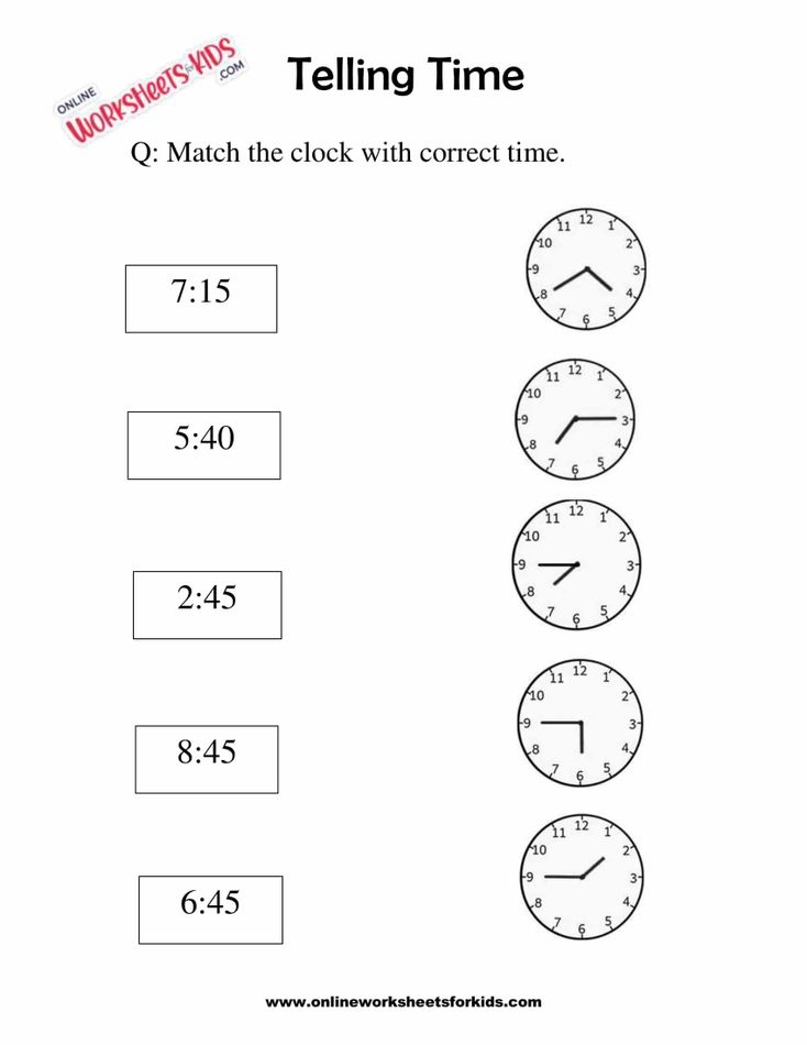 Telling Time Worksheets Grade 1-10