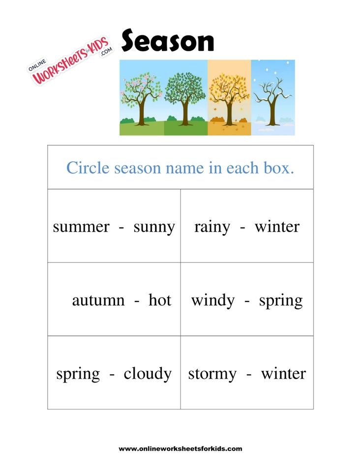 Season Worksheet 3