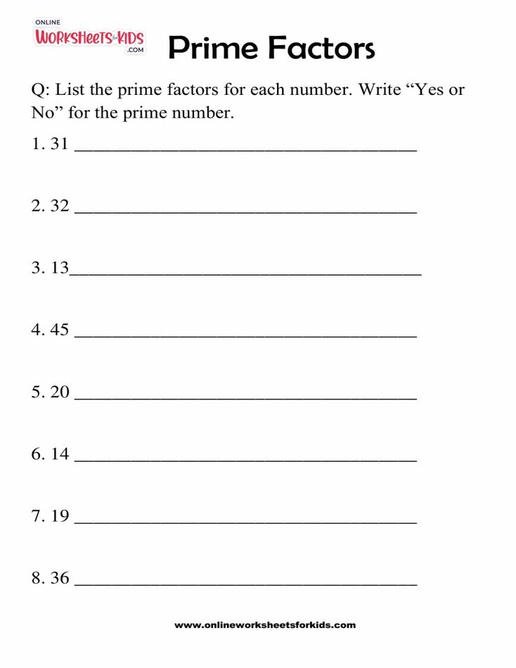 Prime Factors Worksheet Grade 2-02