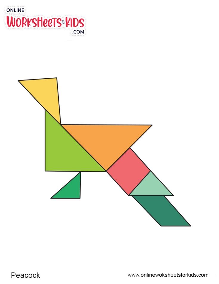 Tangram Birds Worksheets For Grade 1-6