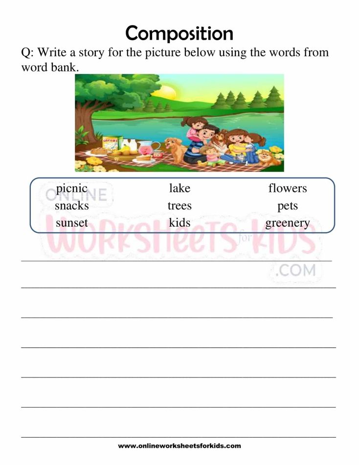 Composition Worksheets For Grade 1-1