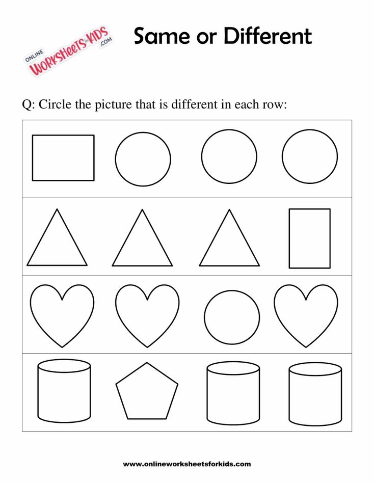 Same or Different Worksheets 2