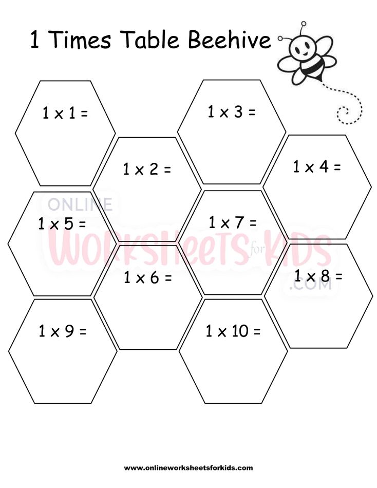 1 Times Table Beehive