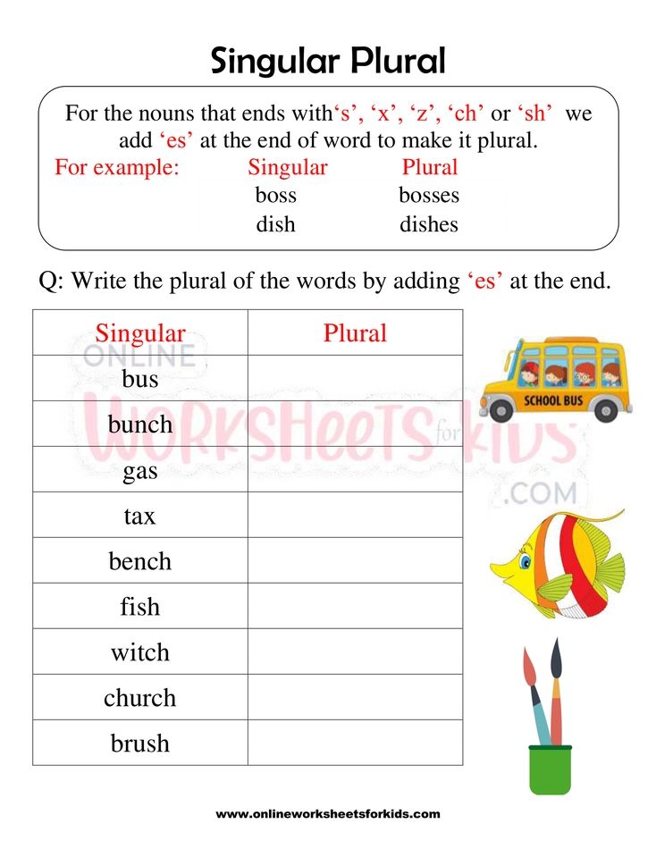 Plurals Worksheets 1st Grade 4