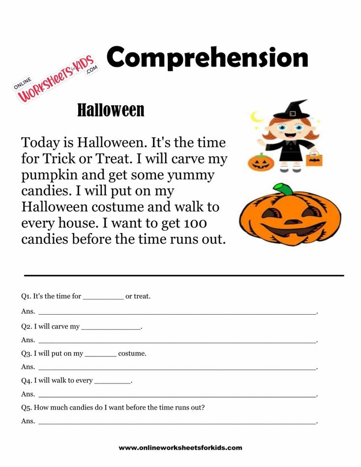 Comprehension Worksheets for Grade 1-15