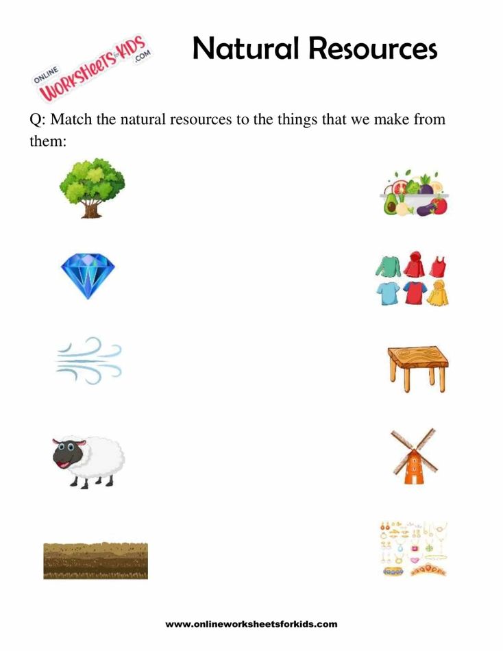 Natural Resources Worksheets For 1st Grade 6