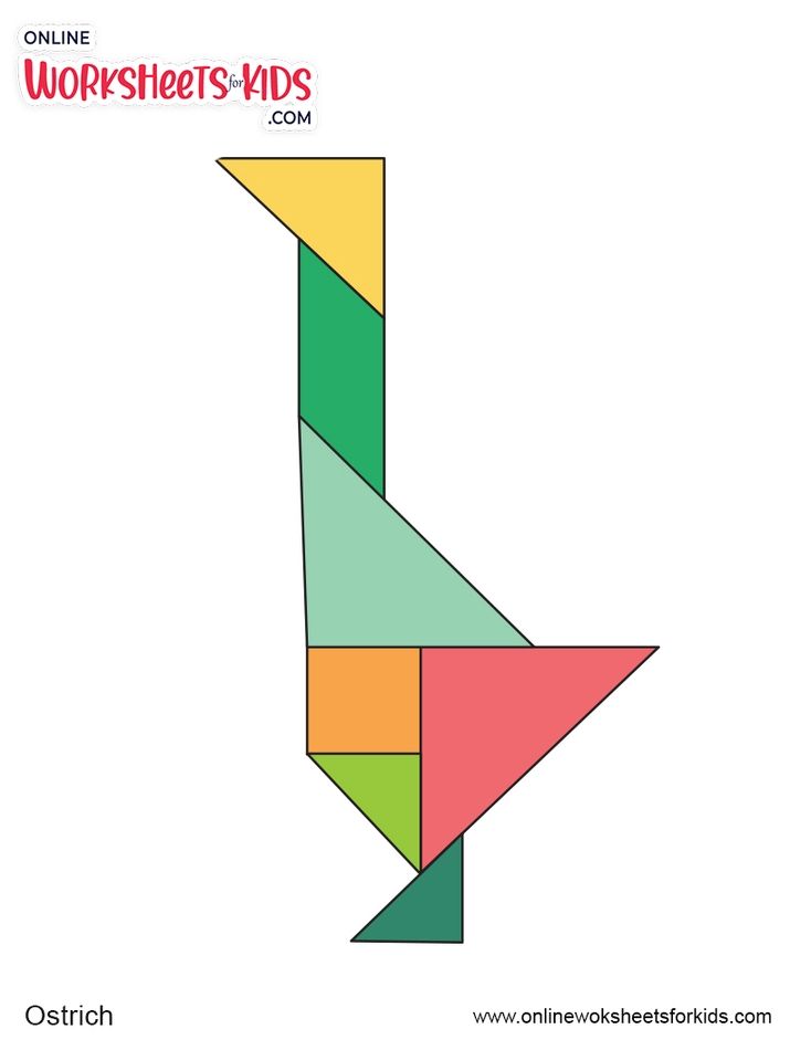 Tangram Birds Worksheets For Grade 1-4