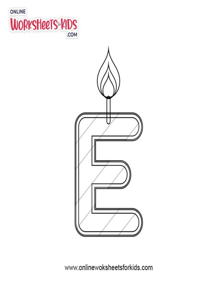 Alphabet E Coloring