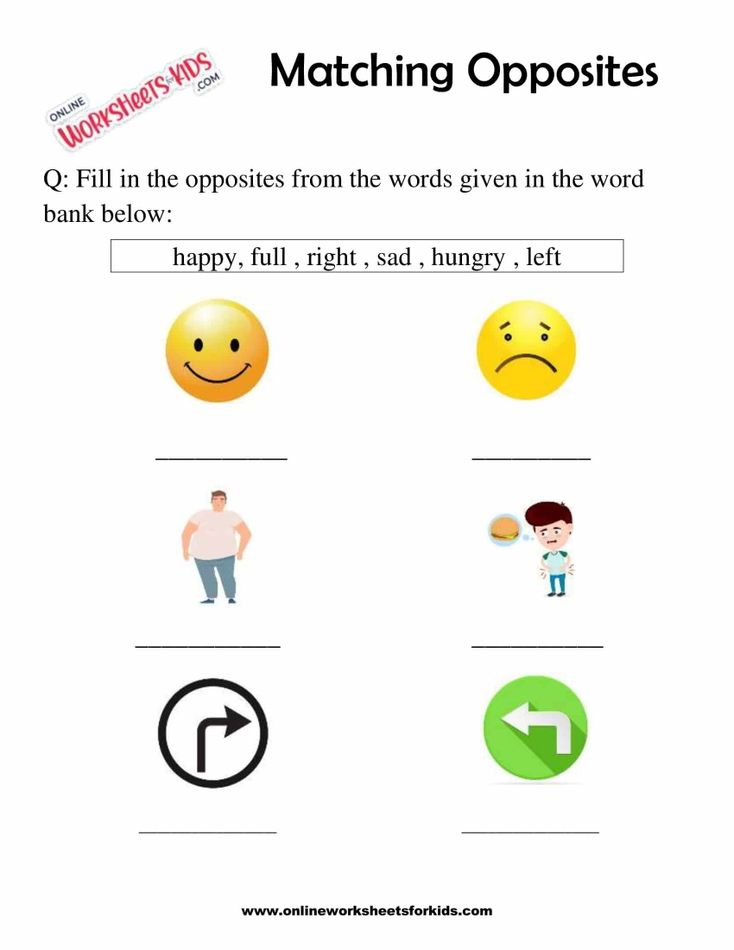 Connect The Two Objects That Are Opposites 5