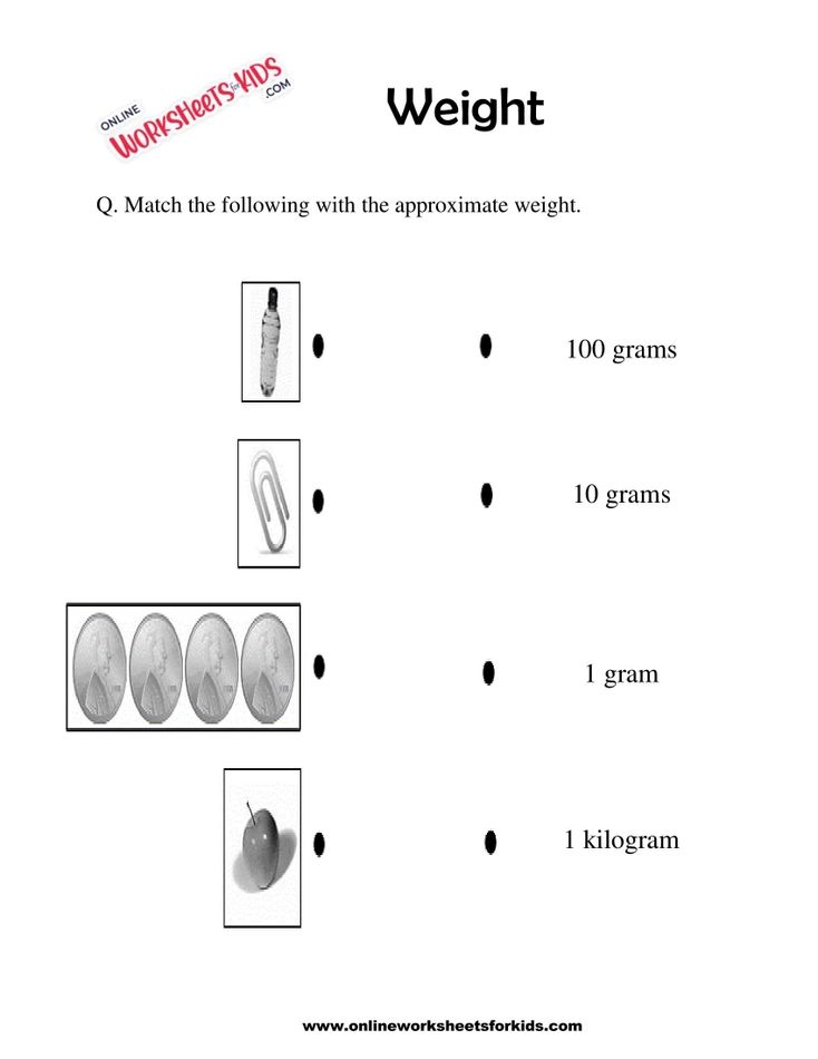 Mass and Weight Worksheet 09