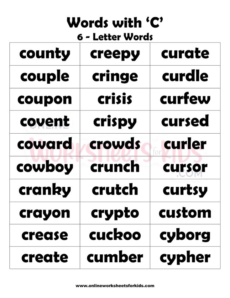 6 Letter Words That Begins With C-4