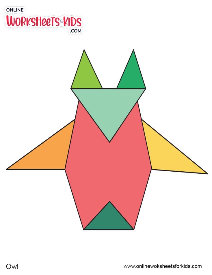 Tangram Birds Worksheets For Grade 1-5