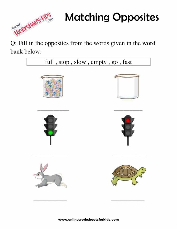 Connect The Two Objects That Are Opposites 3