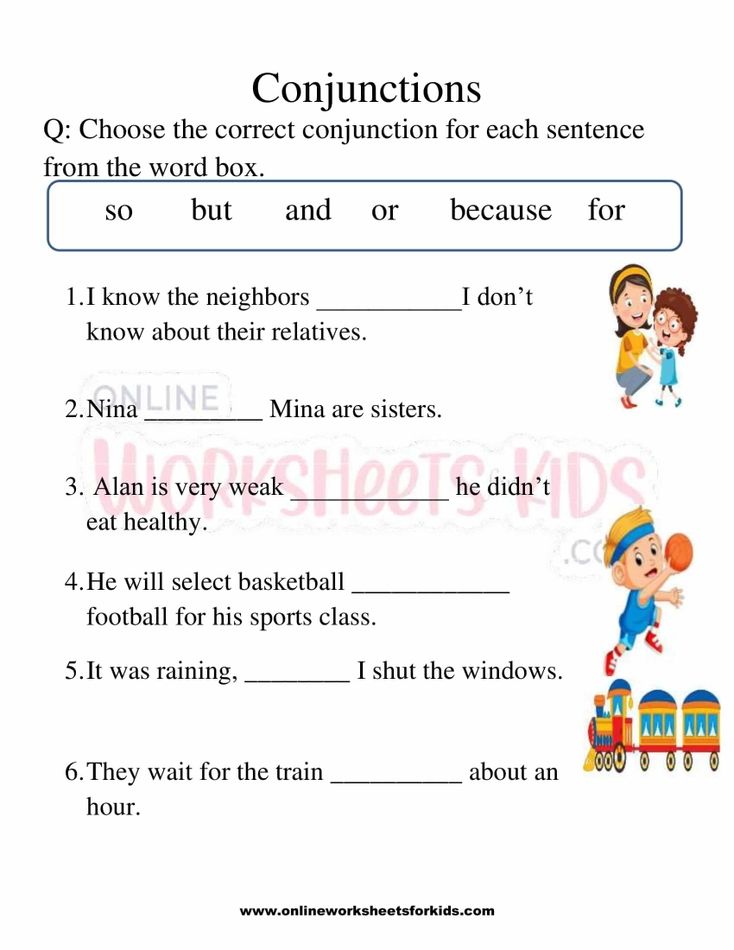 Conjunction Worksheets 1st Grade 5