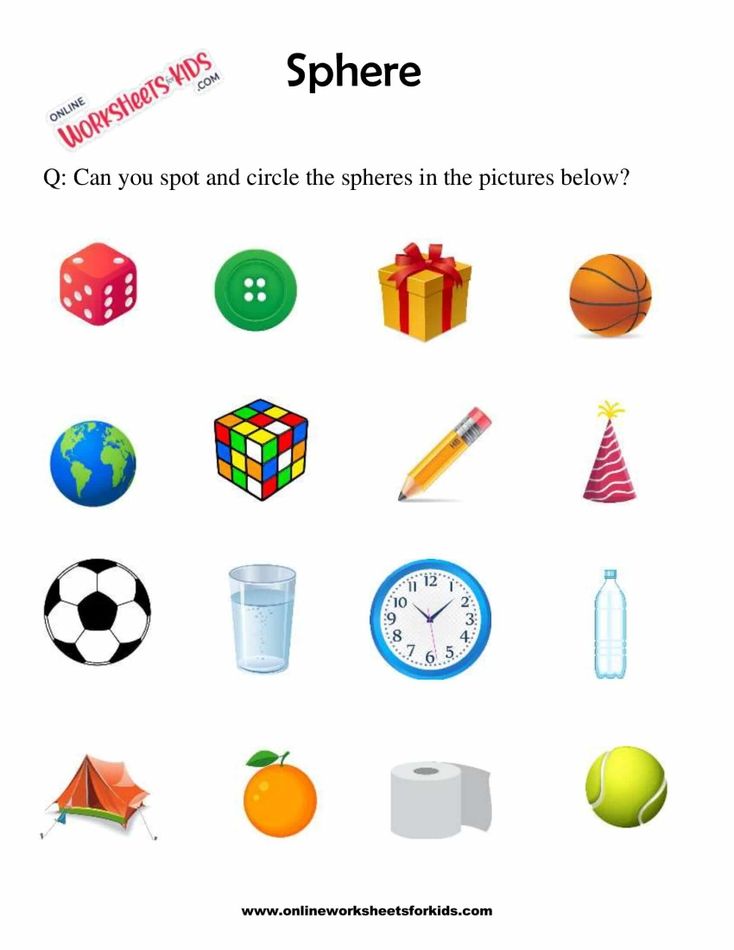 Sphere Worksheets For Grade 1-4