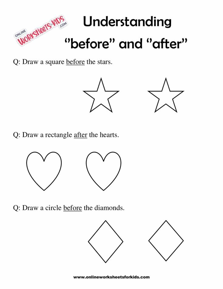 Before And After Worksheets 5