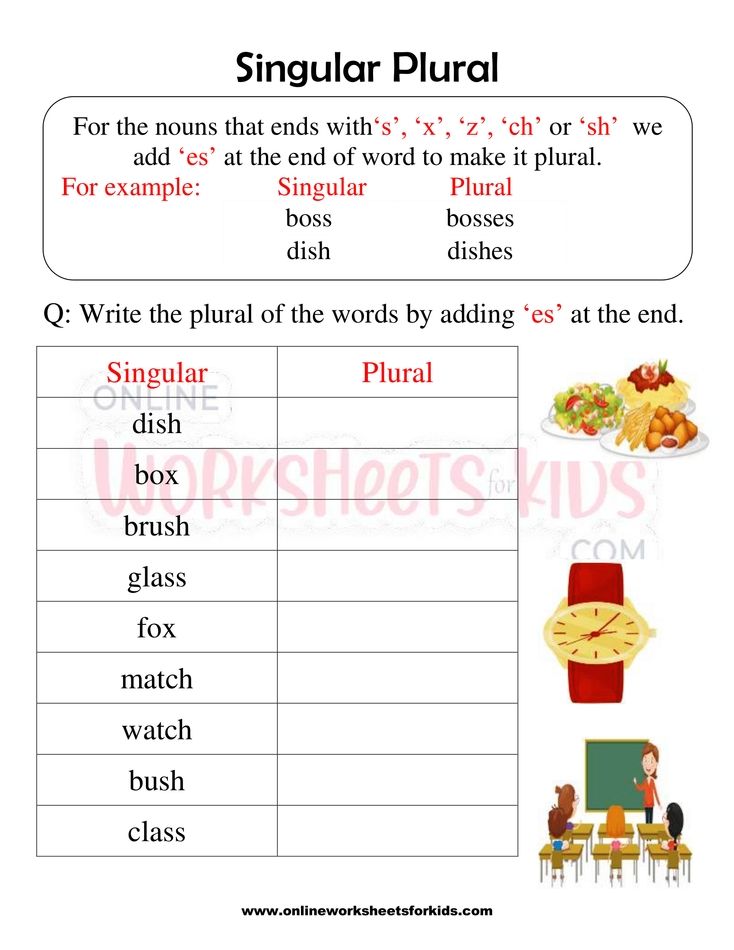 Plurals Worksheets 1st Grade 3