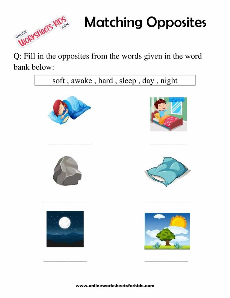 Connect The Two Objects That Are Opposites 2