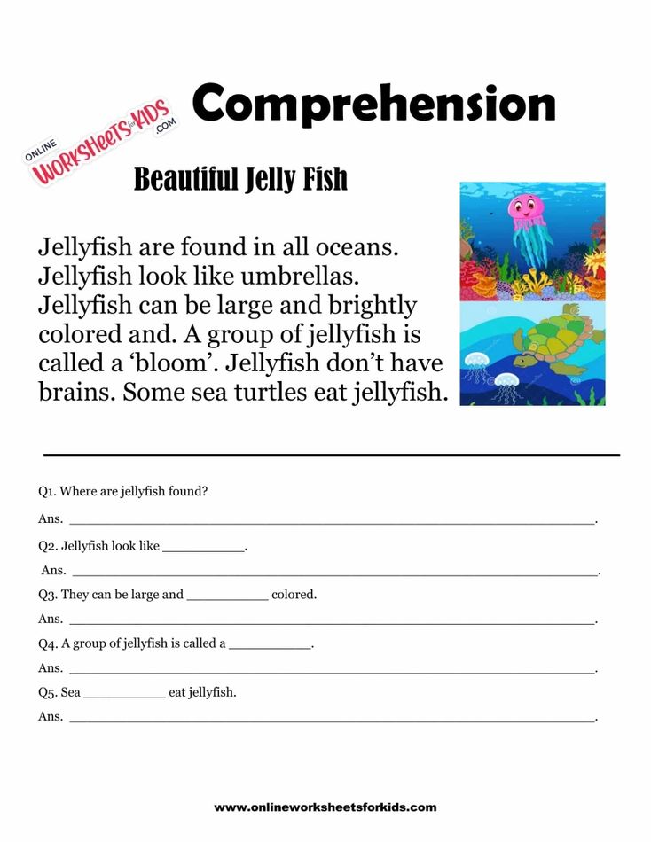 Comprehension Worksheets for Grade 1-38