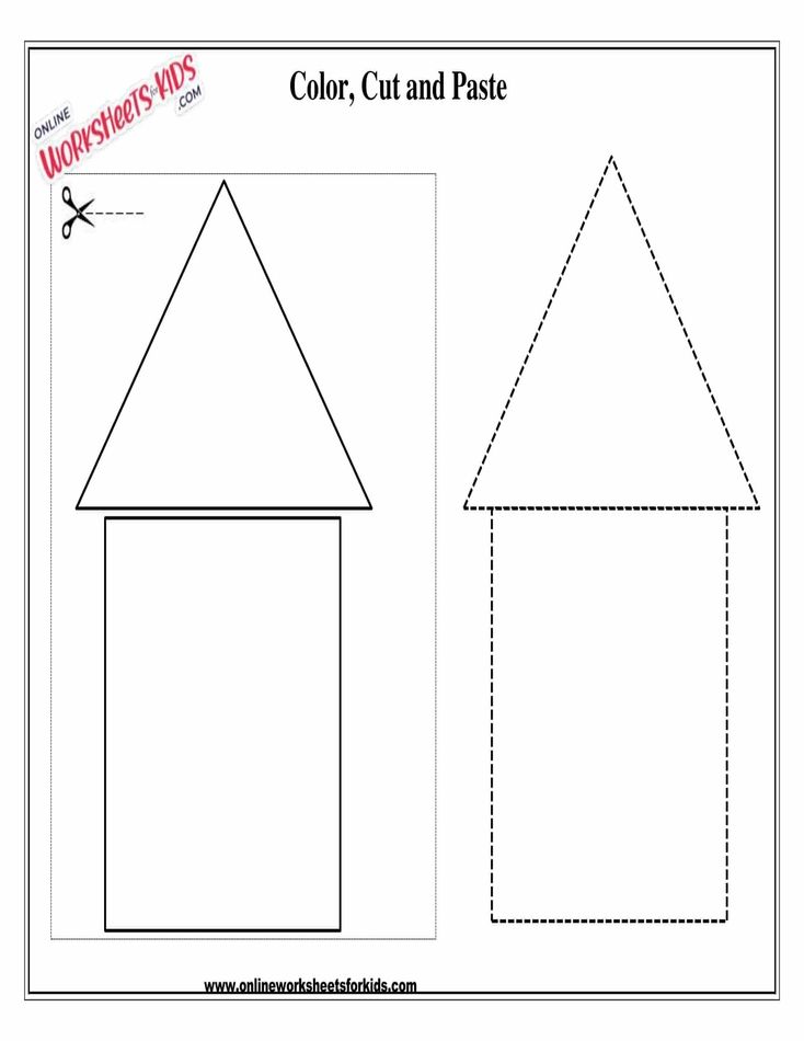 Cut And Paste Shapes Triangle And Rectangle 2