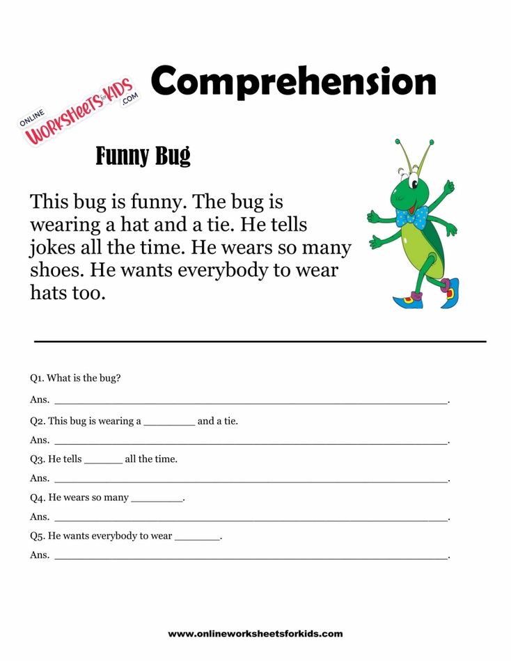 Comprehension Worksheets for Grade 1-4