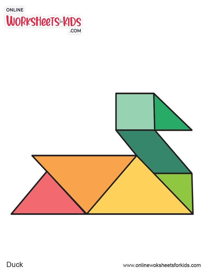 Tangram Birds Worksheets For Grade 1-1