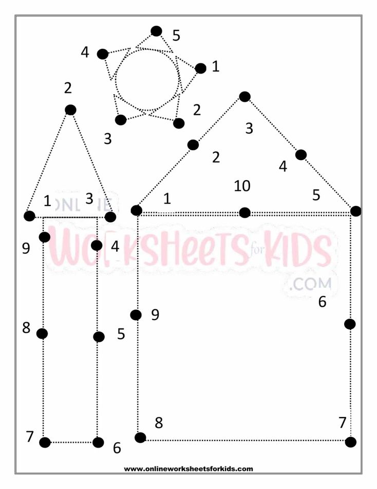 Dot To Dot Numbers 1 To 10 Tracing One Worksheet 3