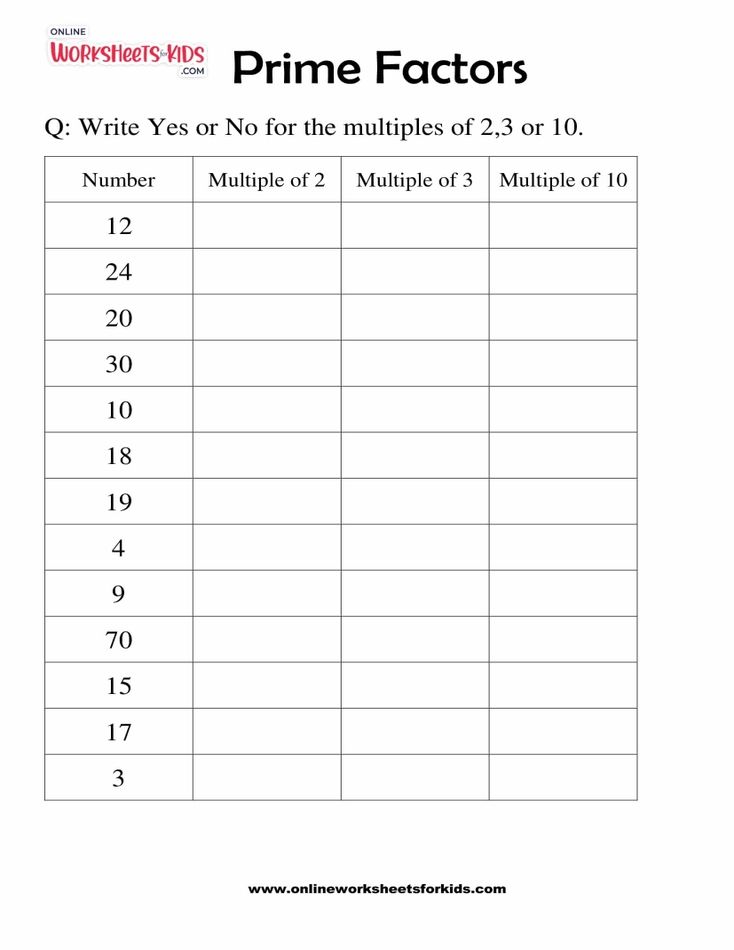 Prime Factors Worksheet Grade 1-04