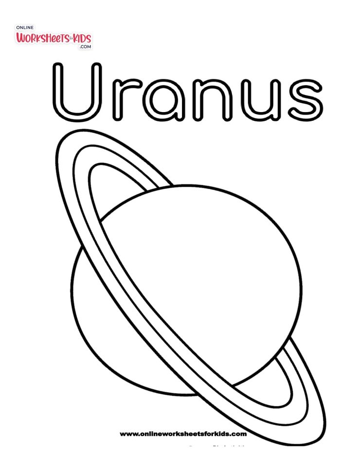 Planets Coloring Worksheet - Uranus