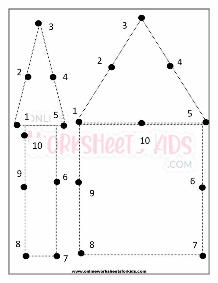 Dot To Dot Numbers 1 To 10 Tracing One Worksheet 1